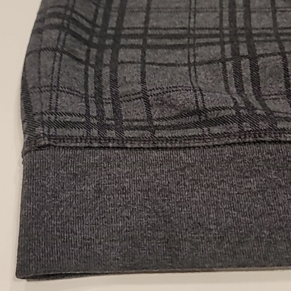 Nautica Quarter Zip Pullover Plaid Sweatshirt Top Gray XXL - Picture 7 of 11